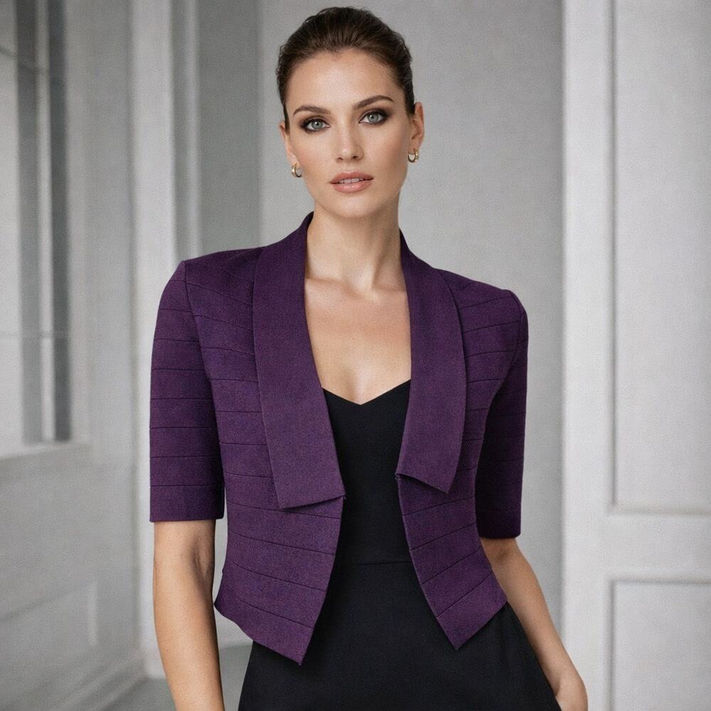 KAREN MILLEN Shrug Cardigan in Purple knit Women's Size 3